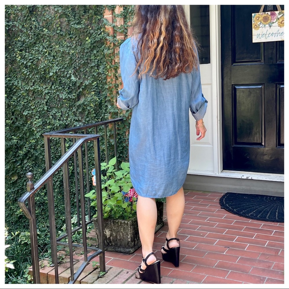 MADE IN ITALY JEAN SHIRT DRESS - Picture 5 of 8